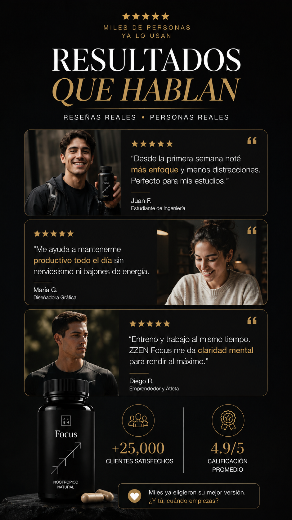 ZZEN Focus - Zzen Labs | Concentración, Enfoque y Claridad Mental