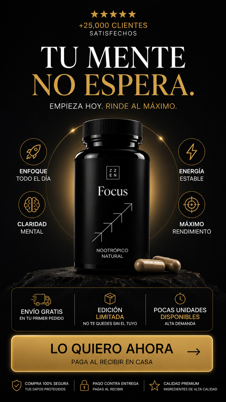 ZZEN Focus - Zzen Labs | Concentración, Enfoque y Claridad Mental