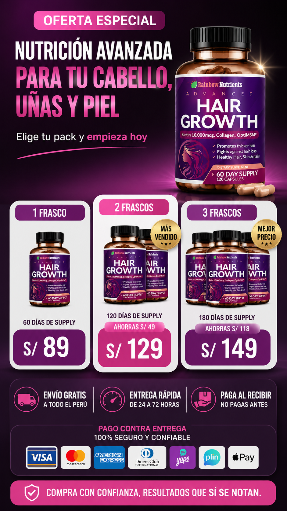Hair Growth – Rainbow Nutrients